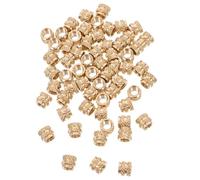 60 Pezzi Inserto Filettato in Rame Ottone M5 per Legno e Involucri | Montaggio Rapido a Caldo, Doppia Zigrinatura Interna, Connessione Stabile, per Riparazioni Auto e Manutenzione