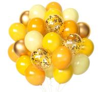60 Pezzi Palloncini Gialli,Lattice Palloncini Oro,Oro Confetti Palloncino per Festa Compleanno Laurea Baby Shower Matrimonio Carnevale Decorazione San Valentino