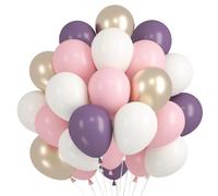 60 pezzi Palloncini misti da, set di palloncini per matrimoni 30 cm, palloncini a elio, palloncini di colore B12, palloncini in lattice per decorazioni per feste di compleanno, matrimoni, baby shower