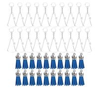 60 Pezzi Portachiavi Charm Set Blu Nappe Pendenti Chiaro Acrilico Portachiavi Per Artigianato Portachiavi Ciondolo