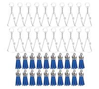 60 Pezzi Portachiavi Charm Set Blu Nappe Pendenti Chiaro Acrilico Portachiavi Per Artigianato Portachiavi Ciondolo