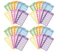 60 Pezzi Raccoglitore Budget A6 a 6 Fori Stampe Caramella e PVC | Inserti in Carta, Colonne Trasparenti, per Spese e Buste Contanti, Uso Ufficio e Registri