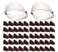 60 Pezzi Rete per Chignon Invisibile 50cm in Nailon, Color Caffè | Elastica e Leggera, per Danza e Balletto, Accessorio Chioma per Donne e Ragazze