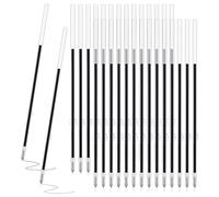 60 Pezzi Ricariche, 0.7mm Ricariche Ricambio per Penna a Sfera, Ricarica Penna a Sfera, Penna Pen Ricarica Nera, Rollerball Refill, Compatibile con la maggior parte delle penne a sfera (107mm, Nero)