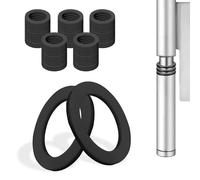 60 Pezzi Rondelle Alzaporta per Cerniere Porte Rondelle Porta Interni Spessori in Plastica 10 * 15 mm Rivestimento Blindata Finestre Pannello Cardini per Cancello Gomma 1 mm 30 pcs e 2 mm 30 pcs-Nero
