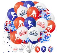 60 pezzi Rookie of the Year 1 ° compleanno decorazioni per feste di baseball palloncini da baseball primo compleanno palloncini in lamina da baseball per baseball decorazioni per feste di primo