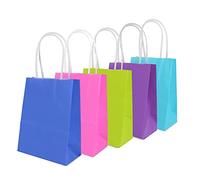 60 Pezzi sacchetti carta Mini,Buste Regalo,Buste carta con manico,Sacchetti Carta con Manici,Buste carta con manico,Sacchetti Regalo Carta,5 Colori(11.5 * 6 * 15cm)