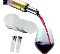 60 Pezzi Salvagoccia Vino, Versatori Antigoccia Riutilizzabili per Bottiglie di Vino, Feste, Matrimoni, Compleanni, Accessori per Sommelier e Degustazione, Adatti a Olio d'Oliva (75mm)