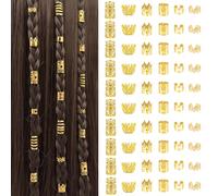 60 pezzi/set 6 stili di fermagli per capelli in metallo - accessori per capelli boho regolabili, adatti per acconciature da uomo e donna come code di cavallo e trecce, per l'estate, le vacanze e i via