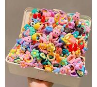 60 pezzi/set Assortimento di scrunchies per capelli carini, include vari accessori per capelli adorabili come corone, arcobaleni, fiori, frutti, fiocchi, in stili diversi e colori vivaci - adatti per 