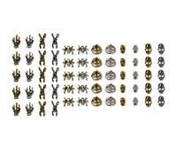 60 pezzi/set di gioielli in lega di scheletro per Halloween, scheletro vintage