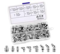 60 Pezzi Set di Ingrassatori Grasso Raccordo Assortimento Ingrassatori Testine