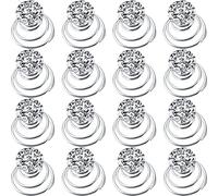 60 pezzi Set di Twisters di cristallo con strass forcine per capelli a spirale per matrimonio, sposa, ballo di fine anno, festa e occasioni importanti con contenitore trasparente