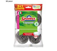 60 pezzi SPONTEX SPIRENETT' Spugna a spirale in Acciaio inossidabile