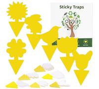 60 Pezzi trappola moscerini,moscerini piante,trappola moscerini per interni,vaso per fiori,sicuro,inodore,per interni ed esterni trappole moscerini,adesivi a doppia faccia,moscerini fisica trappola