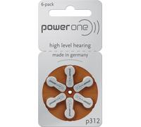 120 Batterie per apparecchi acustici POWER ONE 312 powerone PR41 marrone