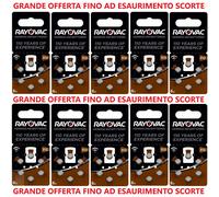 60 pile per protesi udito batterie per apparecchi acustici rayovac 312 marrone