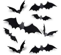 60 Pipistrelli Halloween, Decorazioni 3D Per Interni, Ragno Pipistrello Per Decorazioni Di Halloween