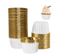60 pirottini per cupcake, muffin in pellicola di alluminio, per muffin, muffin, carta per cupcake, tazze usa e getta per compleanni, matrimoni, feste, budini, dessert, decorazioni natalizie