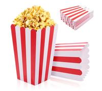 60 Porta Pop Corn Piccoli a Righe Rosse e Bianche Sacchetti Pop Corn Resistenti al Calore per Serate Cinema Feste Compleanni Cinema Carnevale Pigiama Party