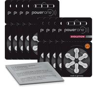 60 Power One Evolution Batterie per Apparecchi Acustici Con Pulizia P13 10x 6er