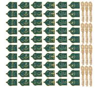 60 pratici biglietti Eid con spago eleganti biglietti da appendere per Ramadan e festival forniture per feste Eid Celebration Essential