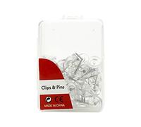 60 puntine trasparenti rotonde a testa piatta per esporre foto, note, appunti, poster, bacheca in sughero, puntine decorative in acciaio inox