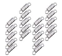 60 pz chiusure gioielli 4x15 mm tipo a vite (argento)