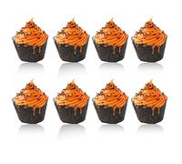 60 Pz Pirottini per Cupcake Forma di Pipistrello di Halloween, Pirottini Cupcake a Forma Ragnatela Decorazioni Feste Zucca Torte per Halloween Festa Compleanno