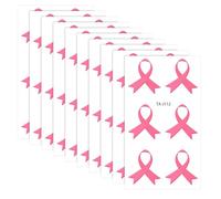 60 pz Tatuaggi Temporanei Nastro Rosa, Adesivi Accessori per la Consapevolezza del Problema del Seno Tatuaggi Temporanei per il Corpo per Beneficenza Forniture Eventi di Benessere Sociale