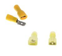 60 Pz Terminale A Forcella Femmina Maschio Connettore Capocorda Terminale Terminali Di Testa for Assortimento Di Connettori A Crimpare Filo(12-10AWG6.3mm yellow,Poly Vinyl Chloride)