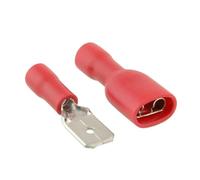 60 Pz Terminale A Forcella Femmina Maschio Connettore Capocorda Terminale Terminali Di Testa for Assortimento Di Connettori A Crimpare Filo(22-16 AWG 4.8mm red,Poly Vinyl Chloride)