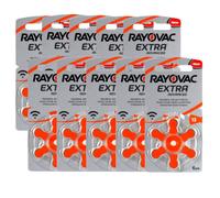 60 Rayovac Extra Avanzato Misura 13 Pr48 Acustici 1.45V Zinco-Aria 6Bl