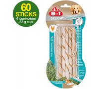 60 Rotolini Delight Pro dental con carne di pollo antiplacca per cani 6 confezio
