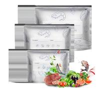 60 Sacchetti Freezer Riutilizzabili Foglio Di Alluminio Sacchetti Freezer,20 X 13 Cm,23 X 17 Cm,26 X 29 Cm,Buona Tenuta,Isola Efficacemente L'Aria E Gli Odori,Per Frutti Di Mare,Carne,Verdura Frutta