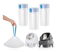 60 sacchetti per lettiera per gatti Neakas M1 con apertura superiore autopulente, extra spesso, con coulisse, resistenti, usa e getta, a prova di perdite, 69 x 33 cm