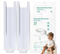 60 sacchetti usa e getta per vasino con imbottitura assorbente, sacchetti per WC con cuscinetti assorbenti, sacchetti usa e getta per sedia del water, fodera universale per vasino adatto per la