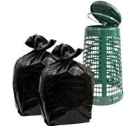 60 sacchi neri per immondizia, 100% riciclabili, 70x110