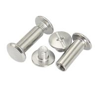 60 set di rivetti in acciaio inox, viti a croce, pali a doppia testa per libri di immagini, borse decorative, cinture (M2 * Φ 3 * 6 dadi & M2 * 4 viti)