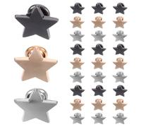 60 Set Rivetti a Stella a Cinque Punte Decorativi per Scarpe e Borse | Lega e Ferro, Applicazione Semplice, Stile Punk Moderno, Set da Tre Colori