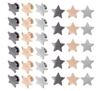60 Set Rivetti Stella a Cinque Punte per Scarpe e Borse, Stile Punk | Set Decorativo in Lega e Ferro, Applicazione Facile, Forma Piatta, Tre Colori da 12mm, per Accessori