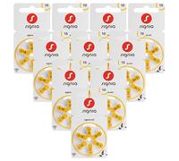 60 Siemens Signia Misura 10 Mf PR70 Hearing Aiuto batteries 1.45V Zinco Aria New