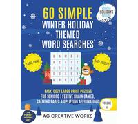 60 Simple Winter Holiday-Themed Word Searches: Easy, Cozy Large Print Puzzles for Seniors, Dementia, and Alzheimer’s | Festive Holiday Brain Games, ... Uplifting Affirmations | Perfect Holiday Gift