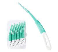 60 spazzole interdentali, in silicone, spazzolini interdentali, con scatola, per pulizia interdentale, per spazi interdentali difficili da raggiungere