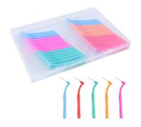 60 spazzolini interdentali, spazzolini interdentali a forma di L in 5 misure con manico antiscivolo Spazzolini dentali per la pulizia dei denti Spazi interdentali Igiene orale Apparecchi dentali (5 co