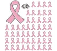 60 spille rosa con nastro per la salute mentale, spille rosa dueable della speranza, spille per la sensibilizzazione alla salute del cancro al fegato, spille souvenir per eventi di beneficenza