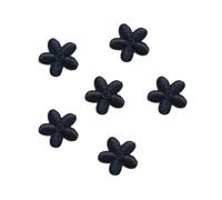 60 toppe termoadesive da 3 cm, con fiori da applicare con il ferro da stiro, mini adesivi floreali, ricamati, per t-shirt, jeans, vestiti, cappelli, riparare il foro, nero