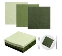 60 tovaglioli verde, 33 x 33 cm, tovaglioli verdi, disponibili in tre colori, tovaglioli verde eucalipto, da utilizzare per feste di compleanno, matrimoni, feste in giardino e feste di famiglia