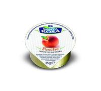 60 VASCHETTE MONOPORZIONE CONFETTURA EXTRA PESCA SANTA ROSA DA 25 GR ALLUMINIO