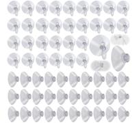 60 ventose natalizie con gancio, 40 mm, ventose trasparenti, supporto con ventosa per Natale, supporto senza fori, per superfici lisce come piastrelle in vetro (due stili)